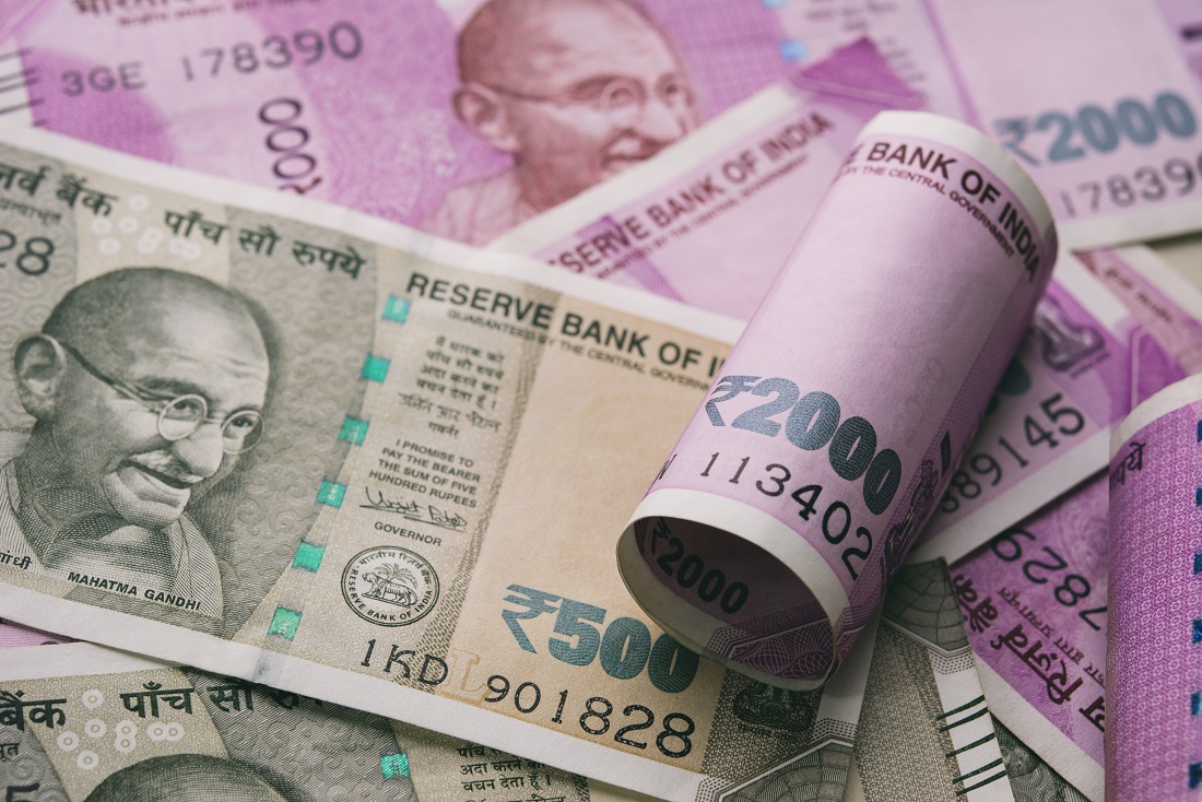 Close up shot- Indian Rupee Banknotes