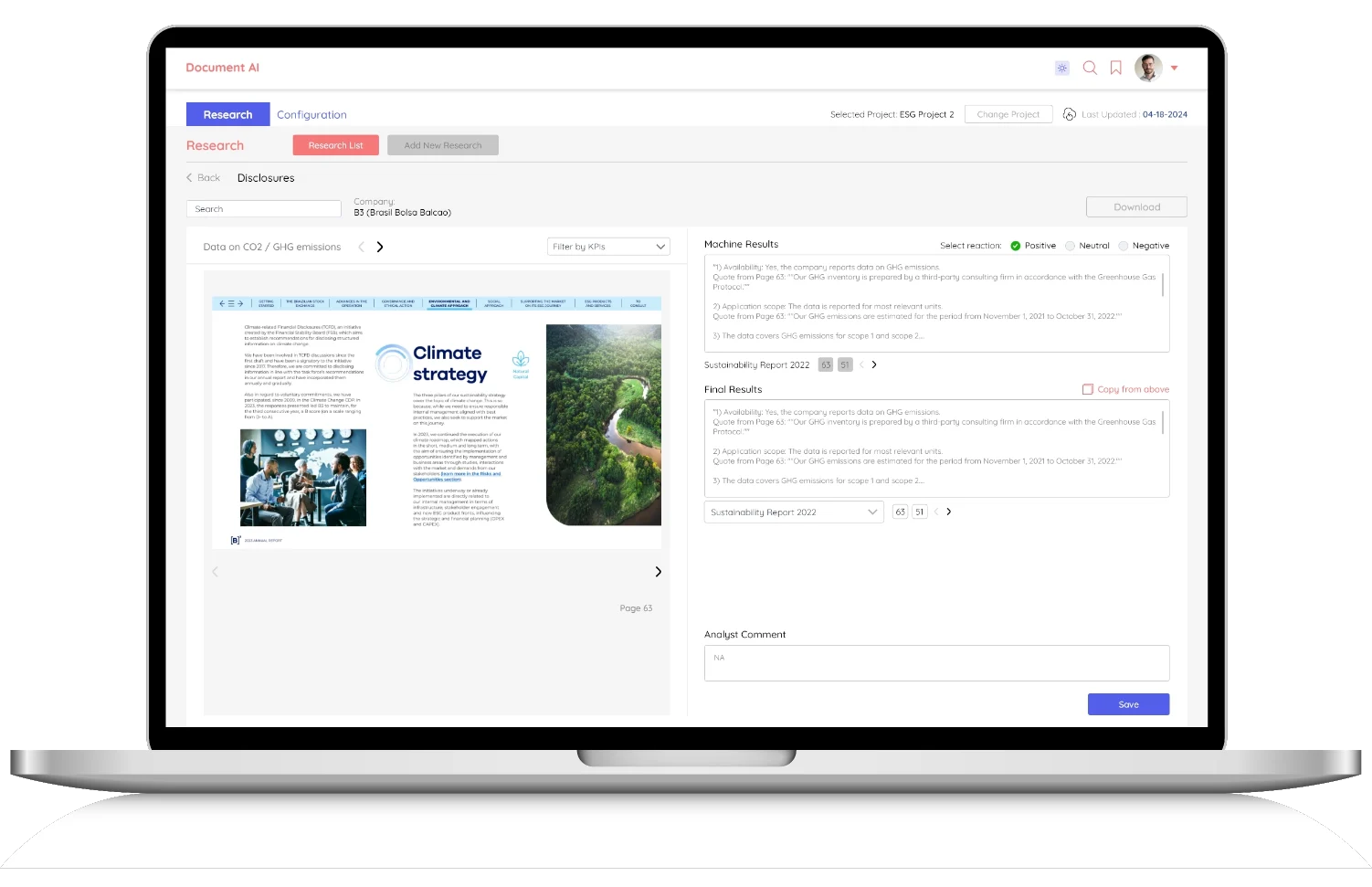 ESG data management software by SG Analytics