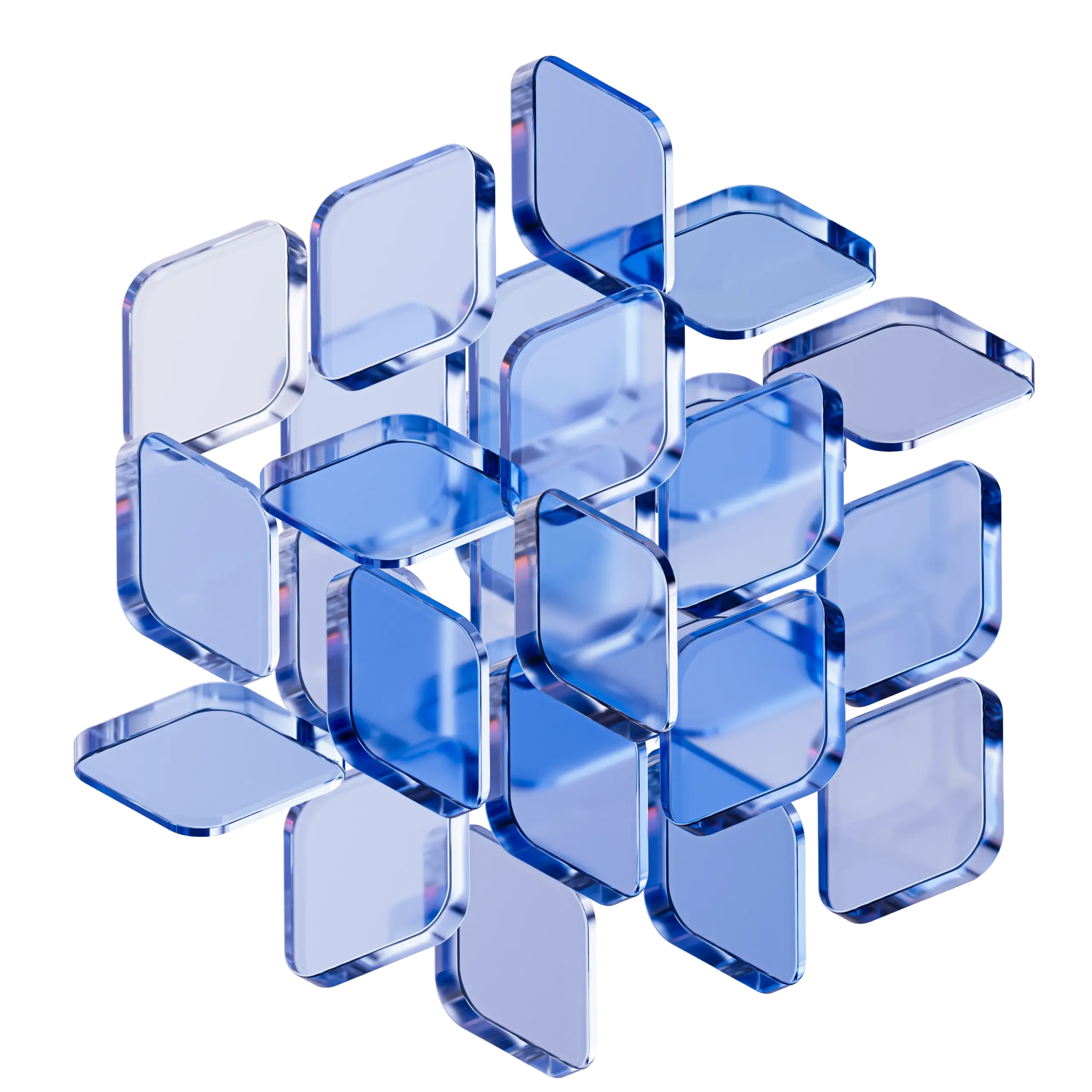 3D Glass Cube Graphic